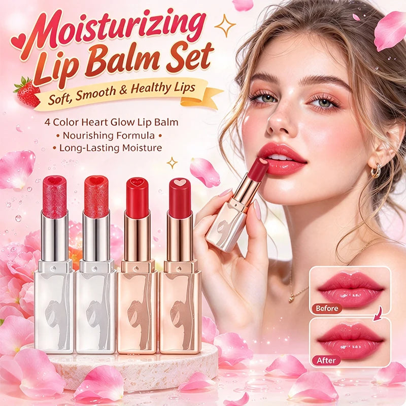 Zaidoc Heart Jelly Lip Gloss Balm – 4 Colors, Shiny & Hydrating