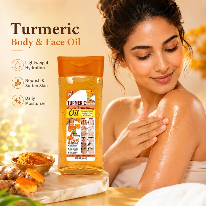 Turmeric Face & Body Oil 200ml – Hydrating Radiance Boost Oil