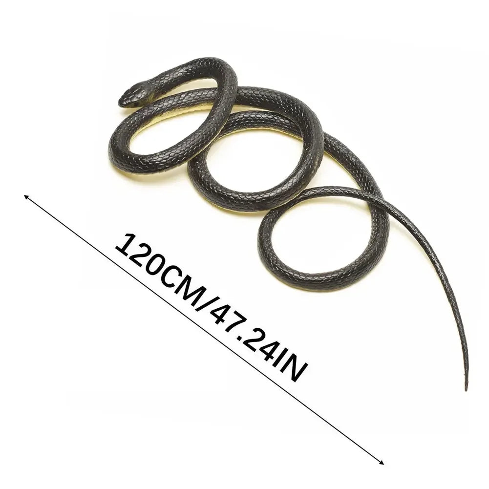 Realistic Fake Snake Prank Toy with String & Clip – 80/120cm
