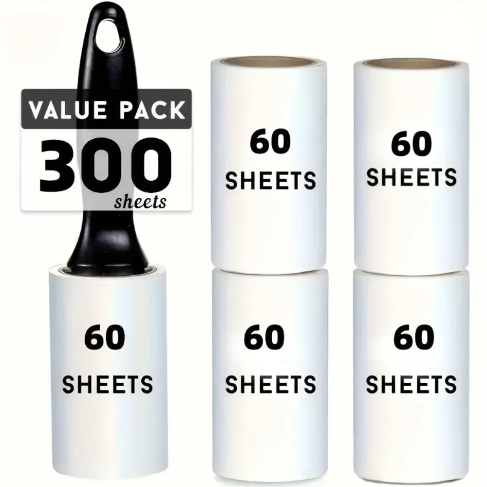 Sticky Lint Roller 120/300 Sheets – Pet Hair & Dust Remover