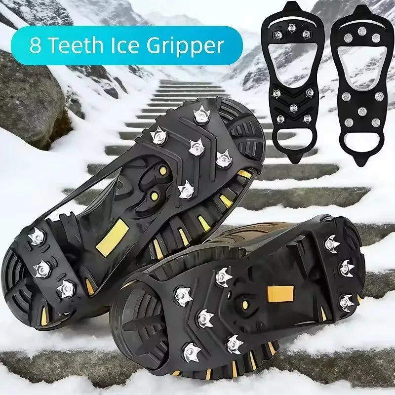 8-Spike Ice Crampons – Anti-Slip Winter Shoe Covers