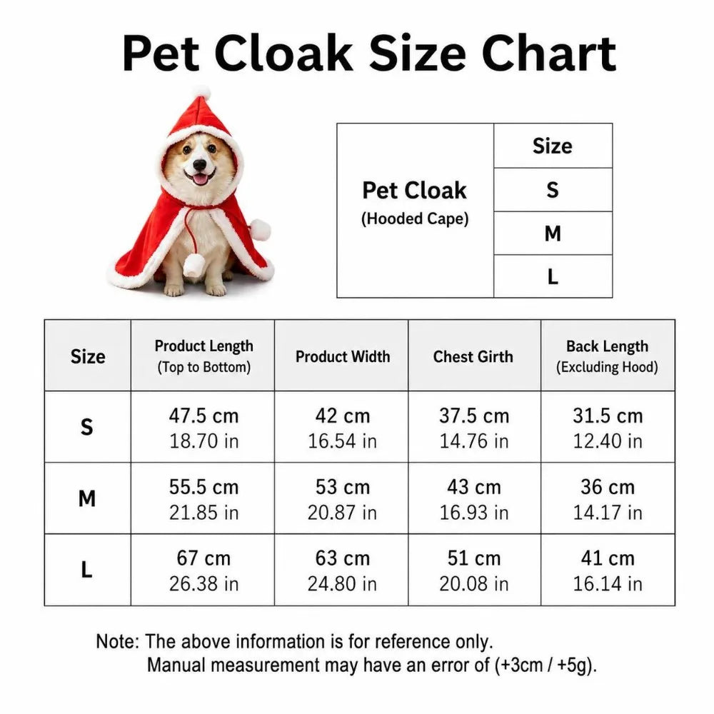Festive Pet Christmas Cape – Soft Adjustable Holiday Cloak