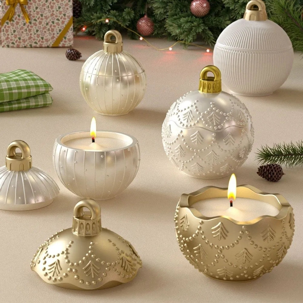 Silicone Christmas Bauble Ball Mold – Resin, Candle & Soap