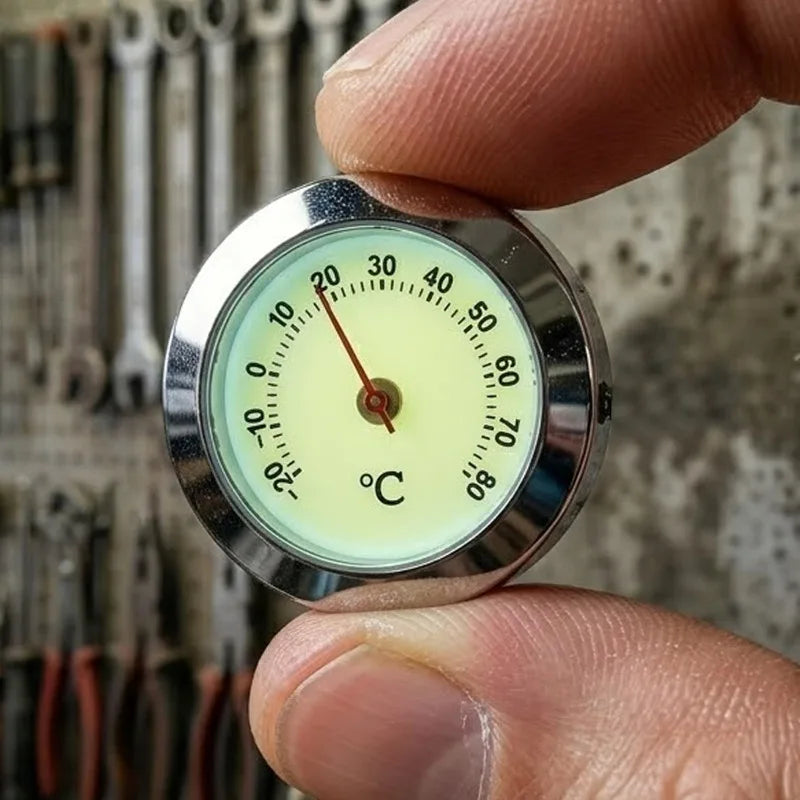 Mini Luminous Dial Thermometer – Zinc Alloy, -20°C to 80°C