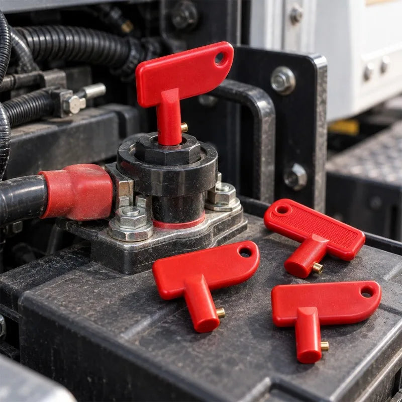 Red Replacement Key for Car Battery Disconnect Cut-Off Switch