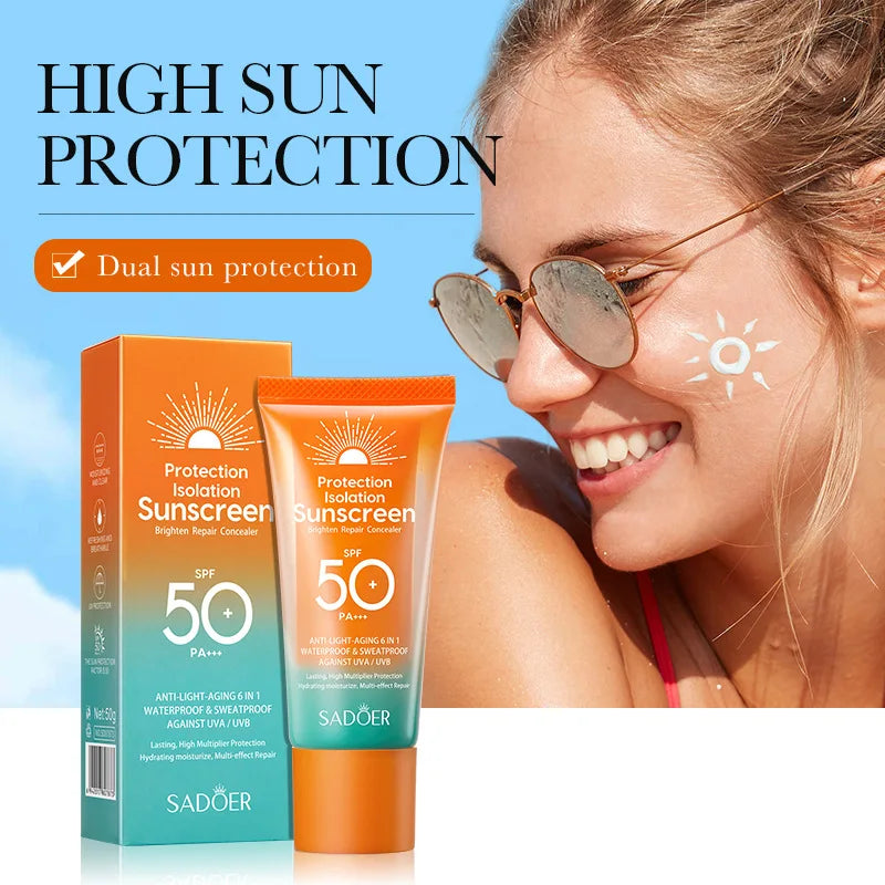 SADOER SPF 50+ PA+++ Facial Sunscreen Dual Tube Multi Effect
