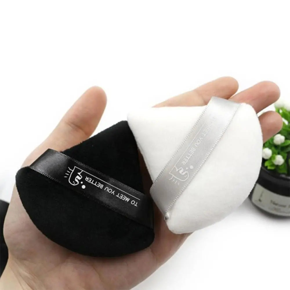 Triangle Velvet Powder Puff – Washable Face Makeup Sponge