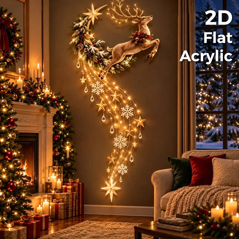 Christmas LED Cascading Waterfall Wall Light | Warm White Glow
