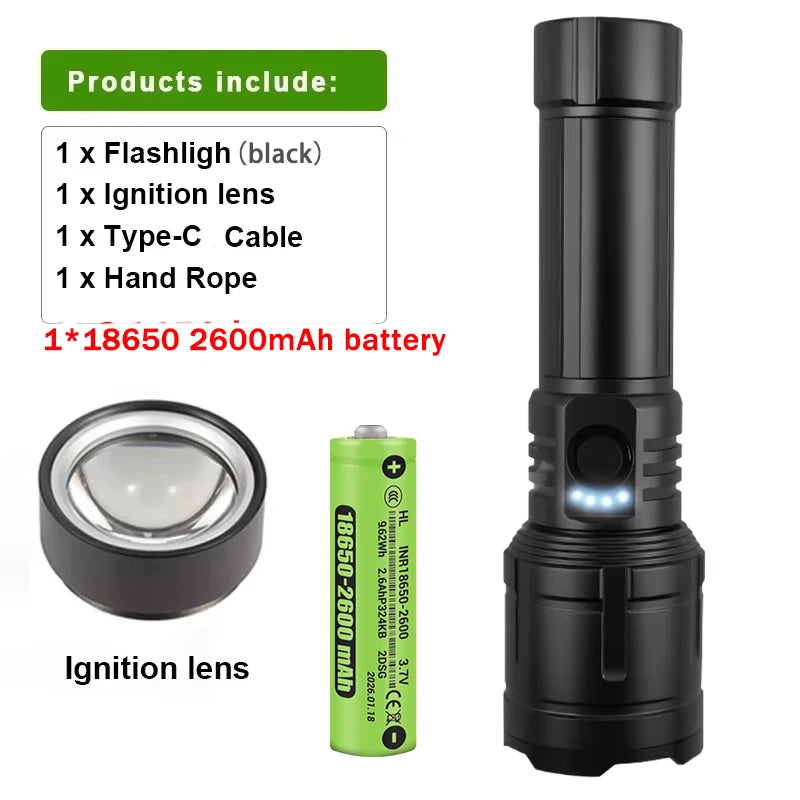 SAMMY 1200LM Tactical Flashlight – Zoomable IPX7 Waterproof