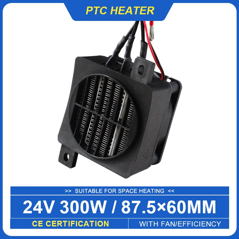 PTCYIDU 24V 300W PTC Ceramic Mini Fan Heater – Car & Home