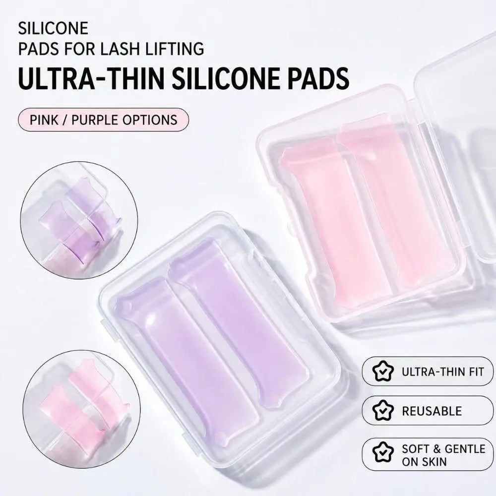 Silicone Heart-Shaped Eyelash Curling Pads – Reusable Lash Lift