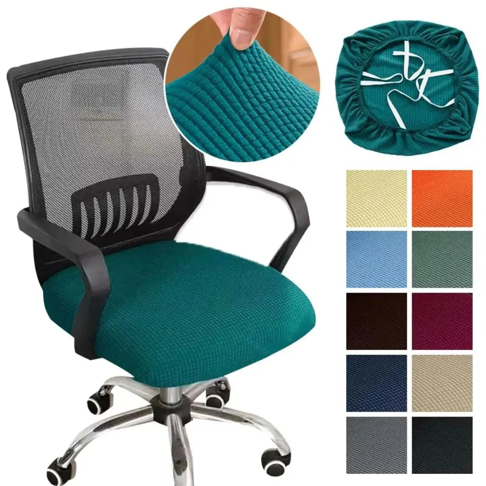 Velvet Stretch Office Chair Seat Cover – Washable Non-Slip