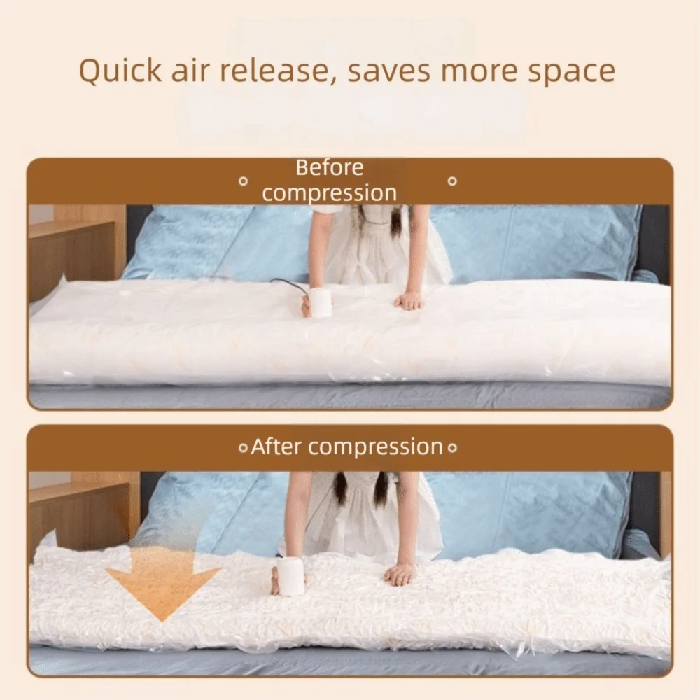 Vacuum Compression Storage Bags – Large Reusable Space Saver