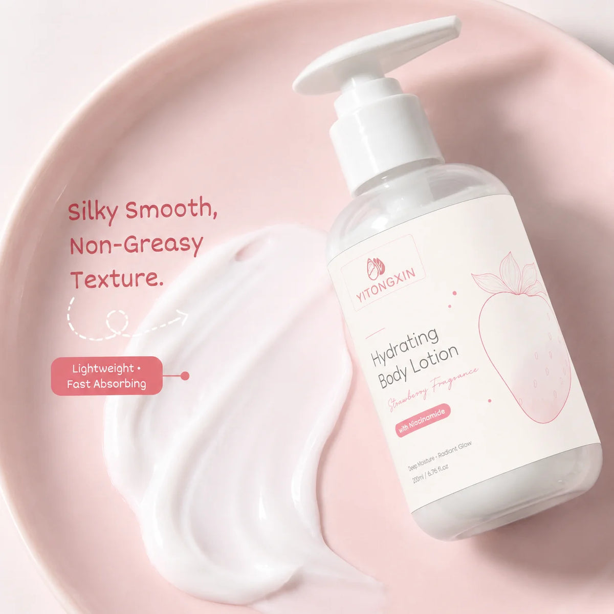 Strawberry Niacinamide Body Lotion – Hydrating Moisturizing Cream