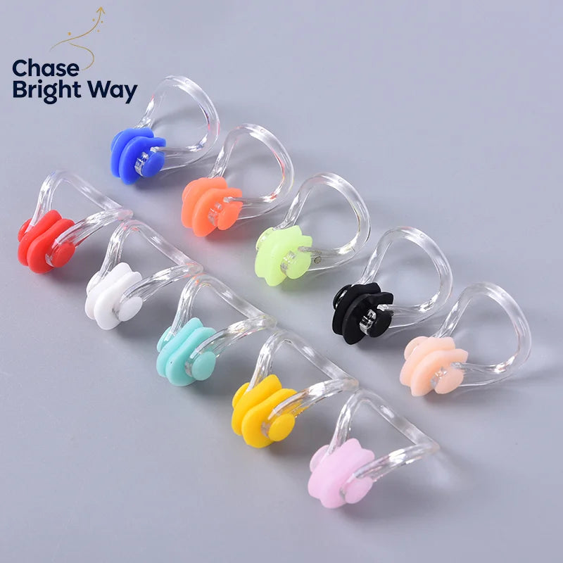 Silicone Swimming Nose Clips 10-Pack – Adults & Kids