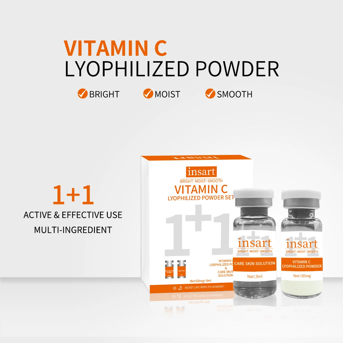 Vitamin C Freeze-Dried Powder Skincare Set – 2 Boxes Travel