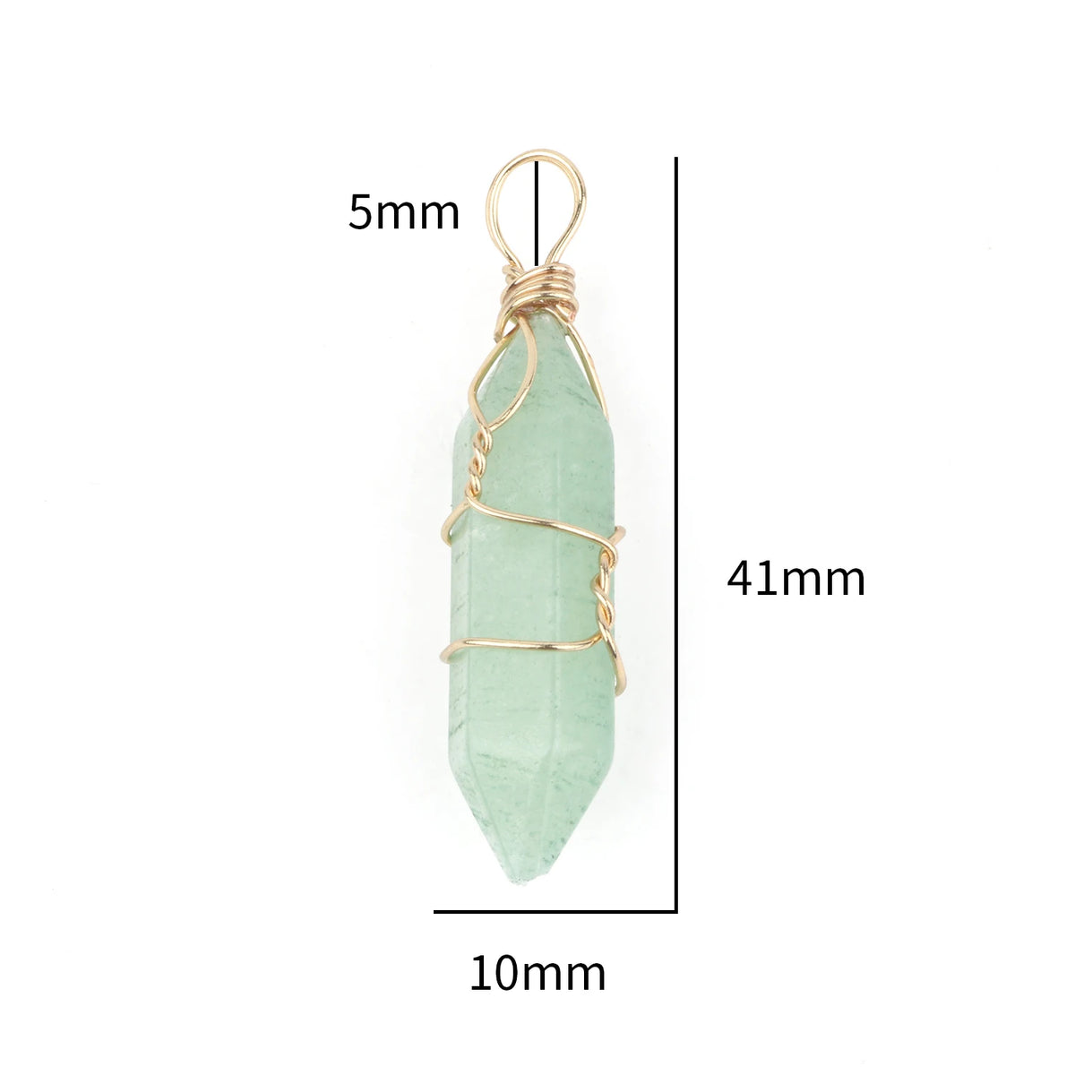 Natural Green Aventurine Stone Pendant Charm | DIY Jewelry