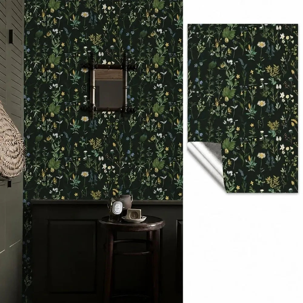 French Floral Peel & Stick Wallpaper – Removable PVC Wall Roll