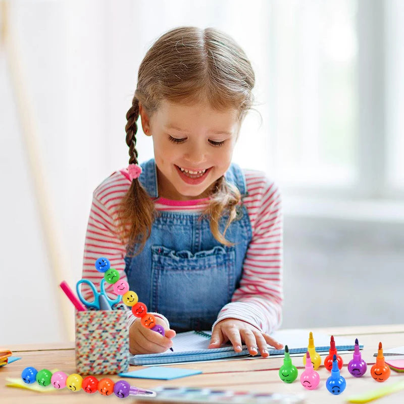 Lollipop Building Block Crayons – Kids Party Favors 5/10 Pcs