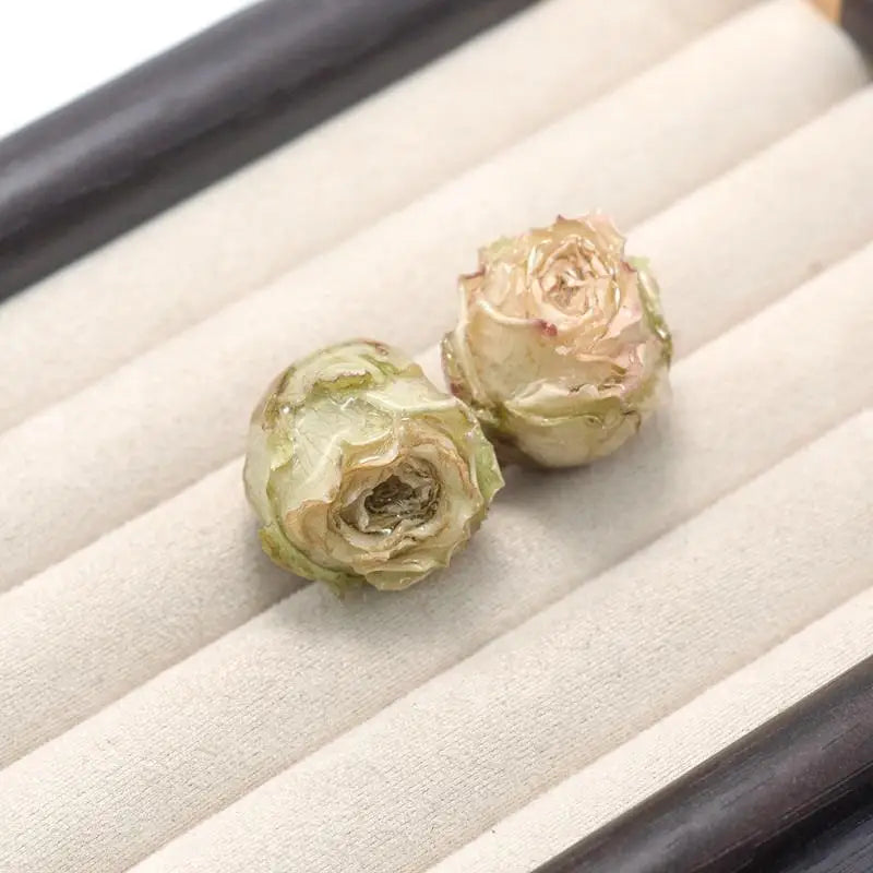 Real Preserved Rose Charms – 2 Pcs DIY Jewelry Making Set