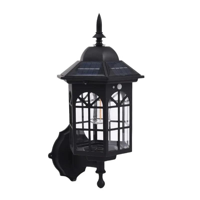 Solar Vintage Outdoor Wall Light | Motion Sensor & IP65 Waterproof