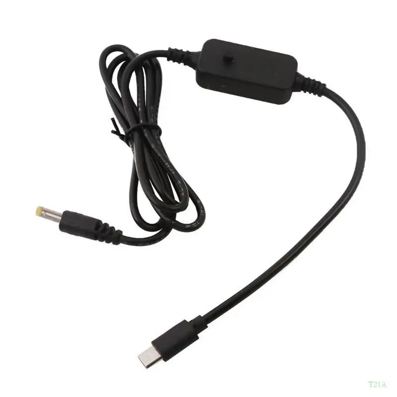 USB-C to 5.5x2.5mm Adjustable Voltage Cable | LED Display