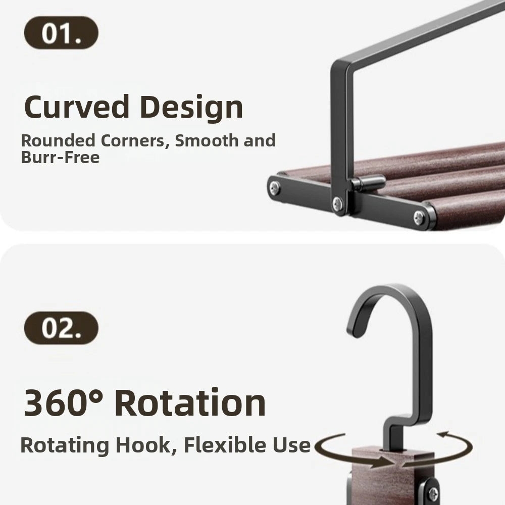 Foldable Blanket Drying Rack – Large Capacity Iron & Wood