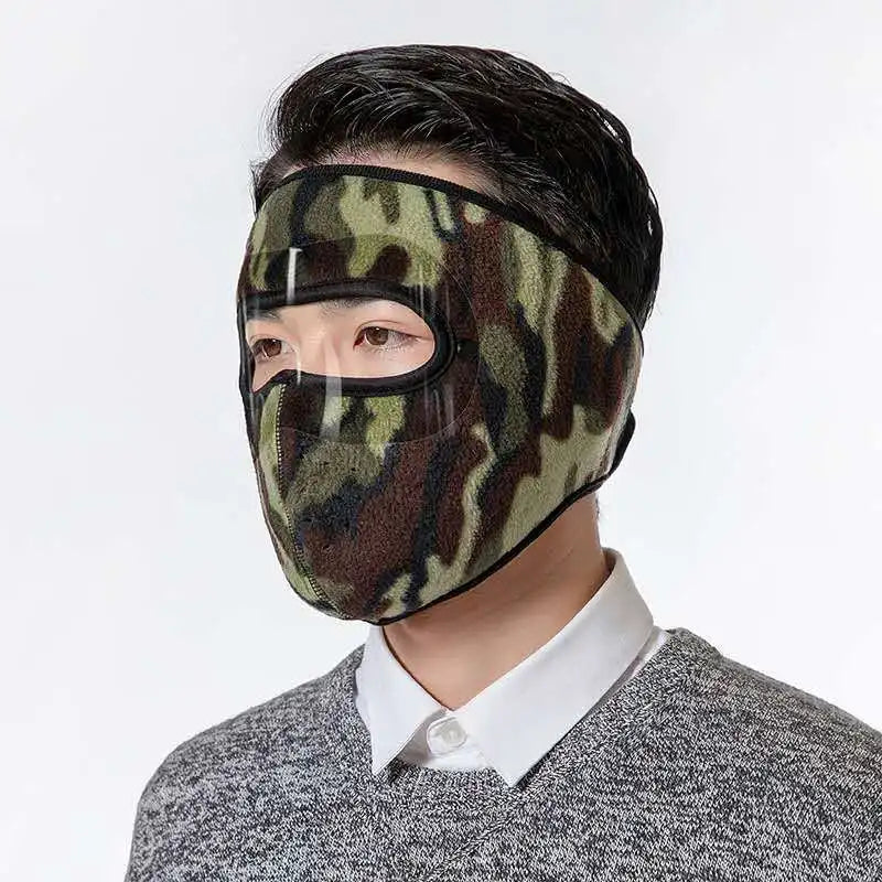 Winter Fleece Motorcycle Face Mask – Goggles & Ear Protection