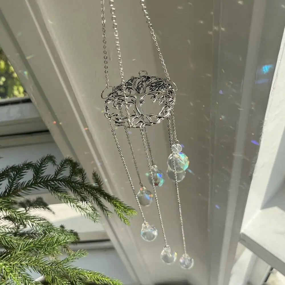 AB Crystal Sun Catcher Rainbow Maker – Tree of Life Pendant