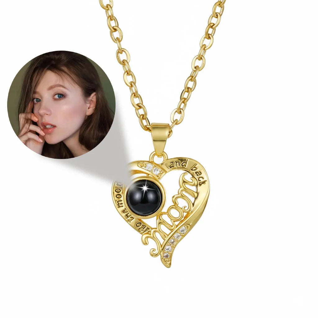 Personalized Photo Projection Heart Necklace | Custom Keepsake