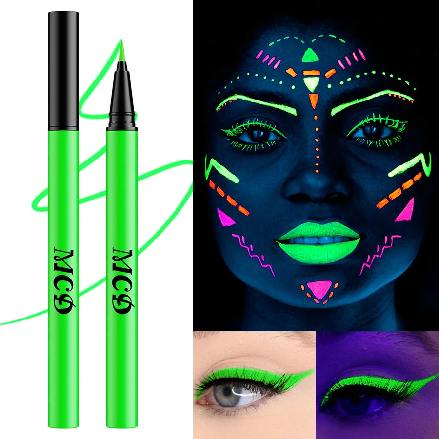UV Neon Face & Body Paint Eyeliner Pen – 8 Colors, Waterproof