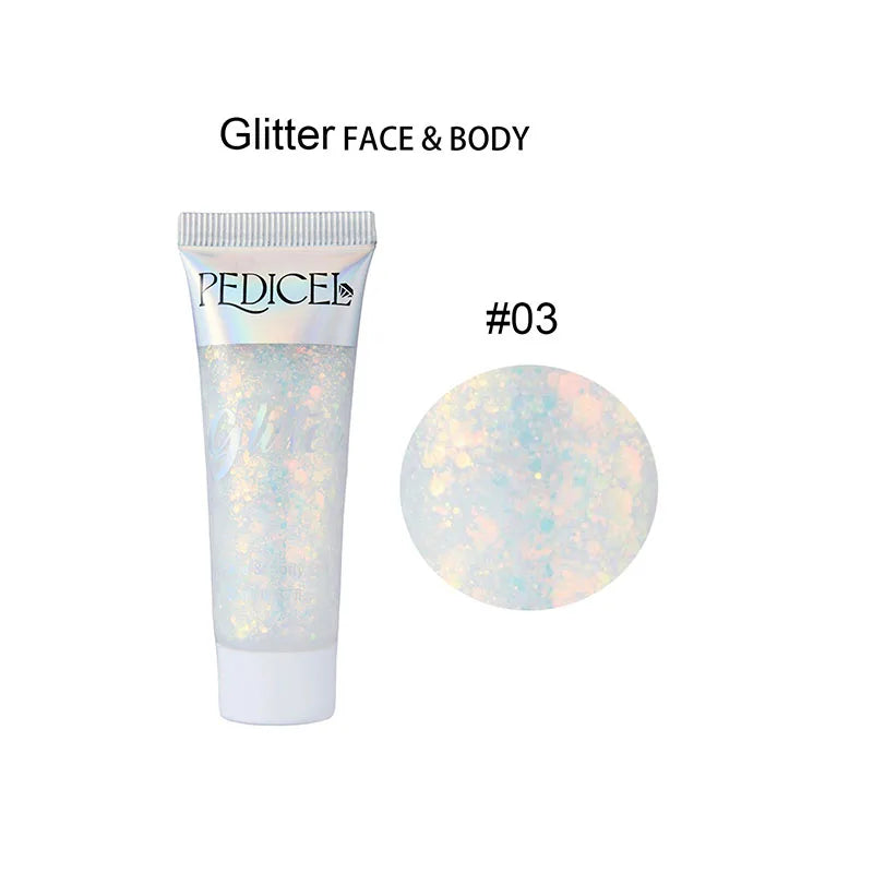 SAKSRAAR Mermaid Body Glitter Gel Cream – 6 Colors Face & Body
