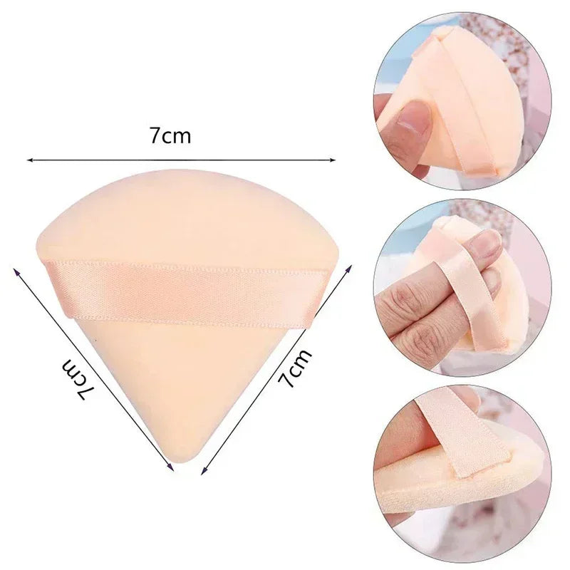 Triangle Velvet Makeup Puff Sponge – 2/6 Pack Wet & Dry
