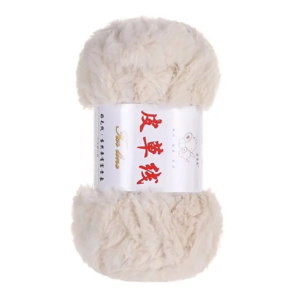 100g Faux Fur Yarn – Fluffy Chunky Anti-Pilling Knitting Yarn