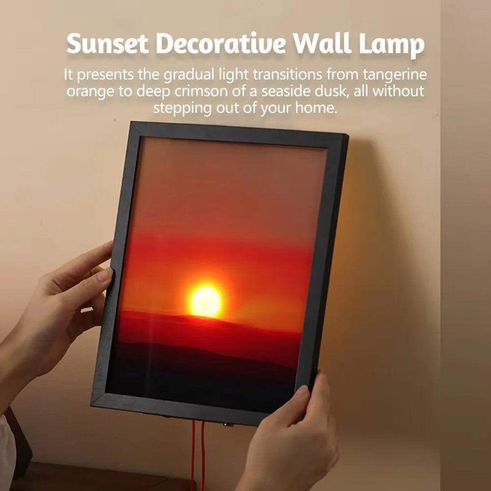 Sunset Pull Rope LED Wall Lamp – 3-Level Dimmable Night Light