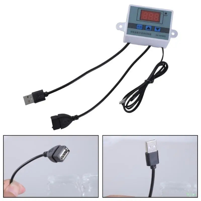 USB 5V Digital Temperature Controller Cable for Cooling Fans 50W