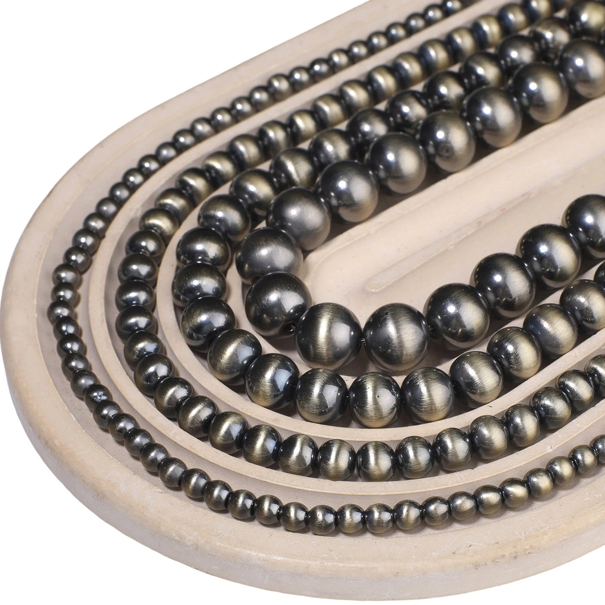 Vintage Brushed Bronze Hematite Round Spacer Beads 4–10mm DIY