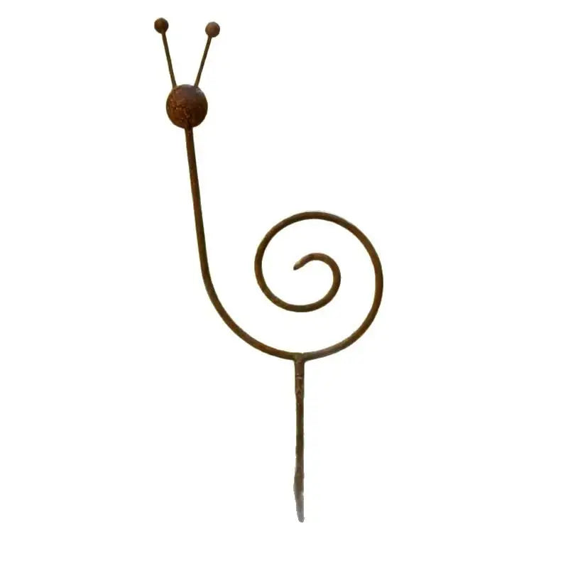 Rustic Metal Snail Garden Stake – Wrought Iron Outdoor Decor