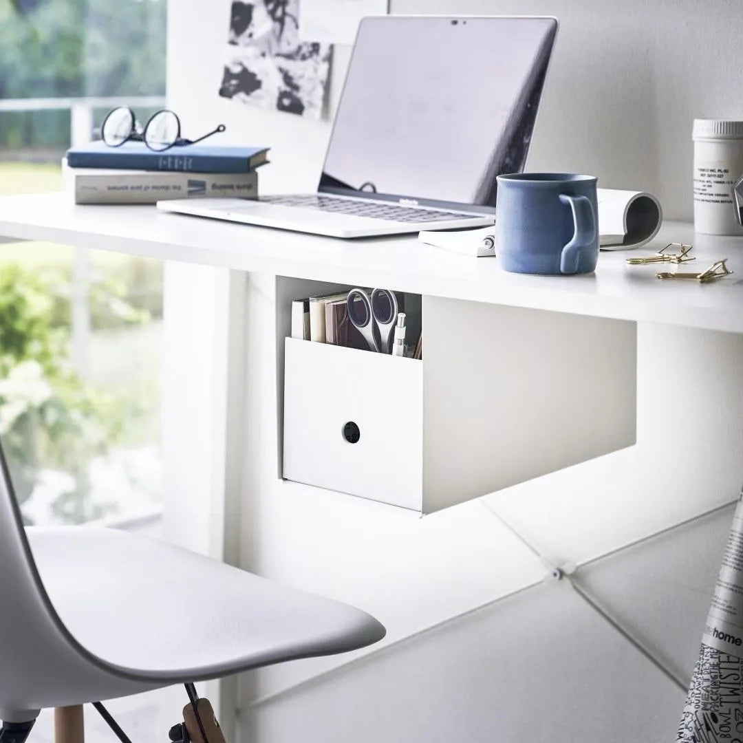 Under-Desk Drawer Pen Holder & Desk Organizer Storage Box