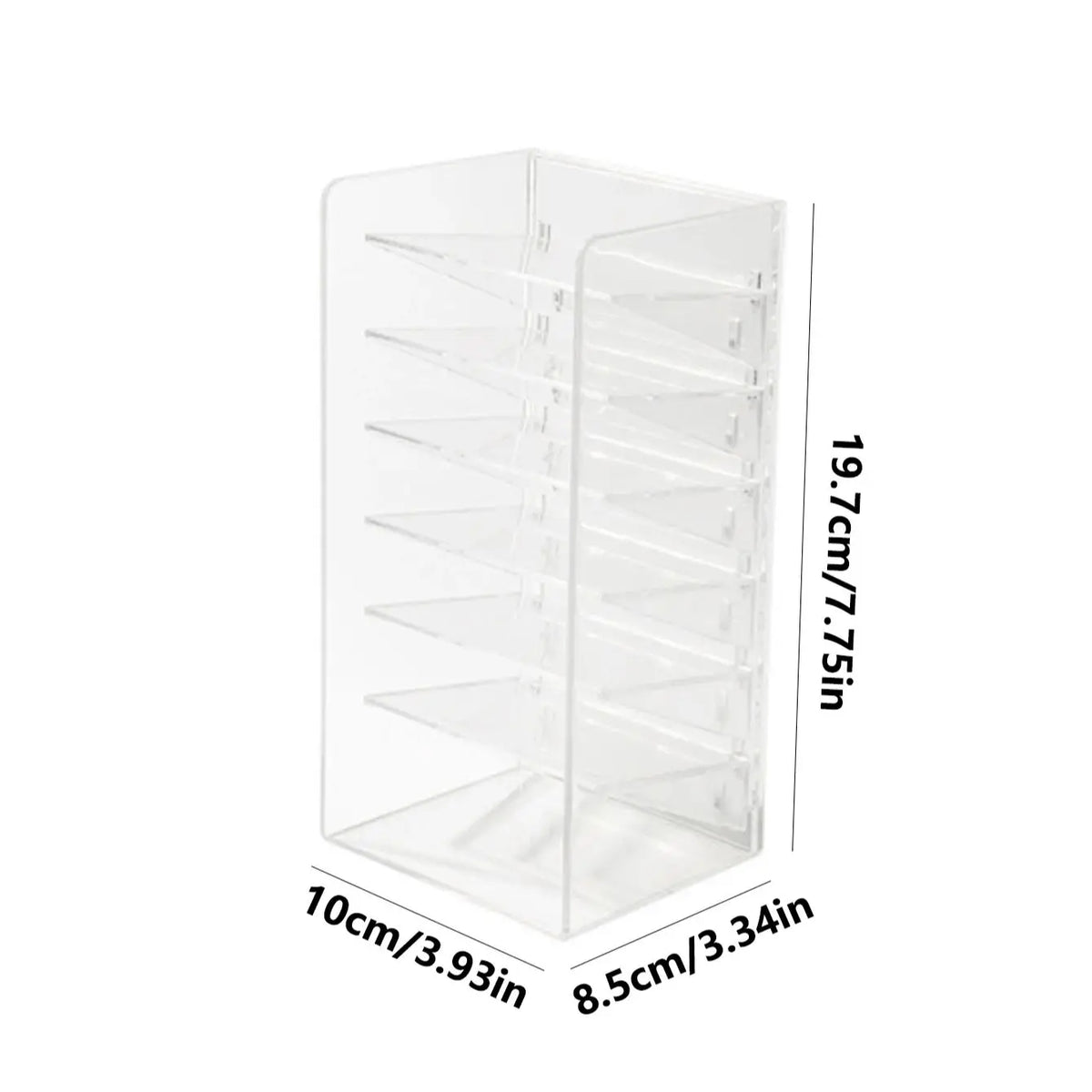 Transparent Bevelled Mirror Storage Box – Stackable Organizer