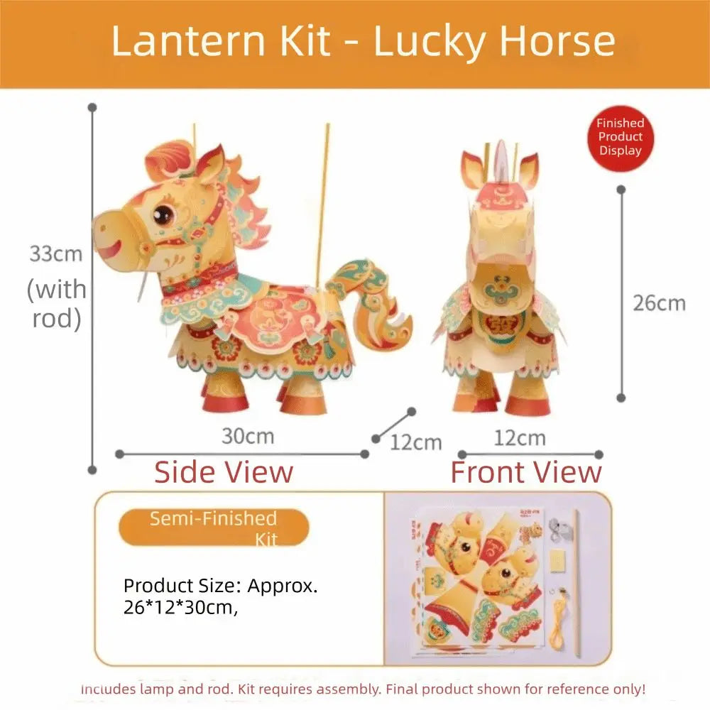 DIY Horse Lantern Kit – Waterproof Hanging New Year Lantern