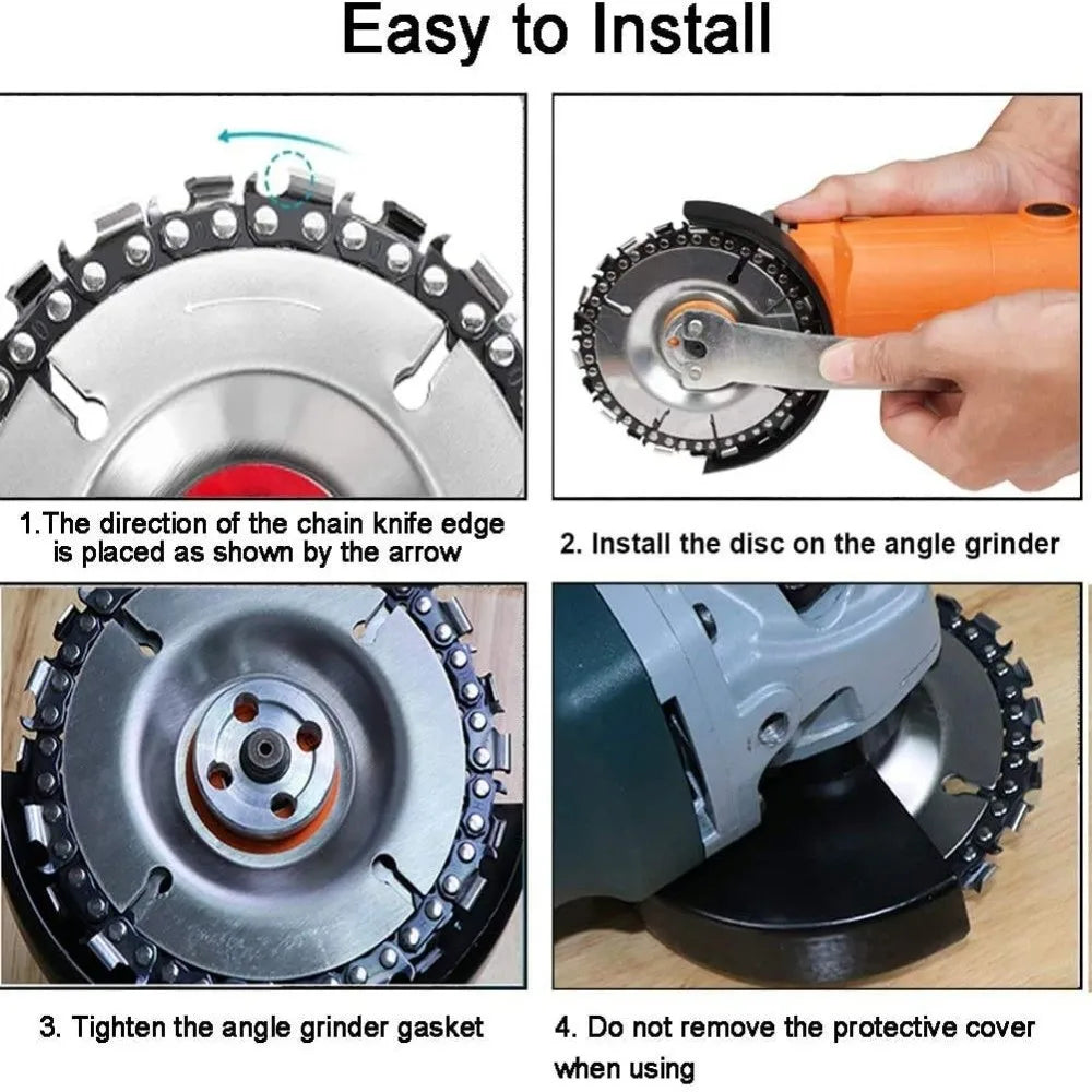 Wood Carving Disc Angle Grinder Chainsaw Blade 4.5" & 5"