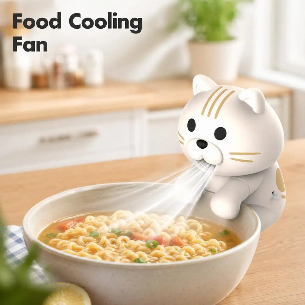 Cute Animal Food Cooling Fan – USB Clip-On Mini Desk Fan