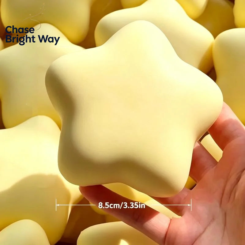 Yellow Star Squeeze Toy – Slow-Rebound PU Desk Fidget Ornament
