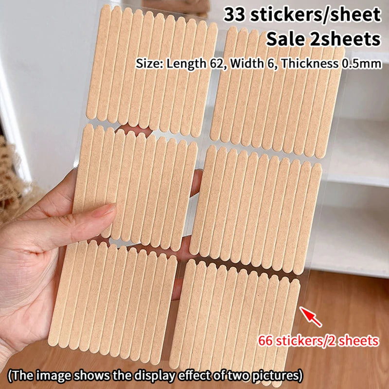 60/66pcs Clear Double-Sided Tape Dots for Nail Art Display