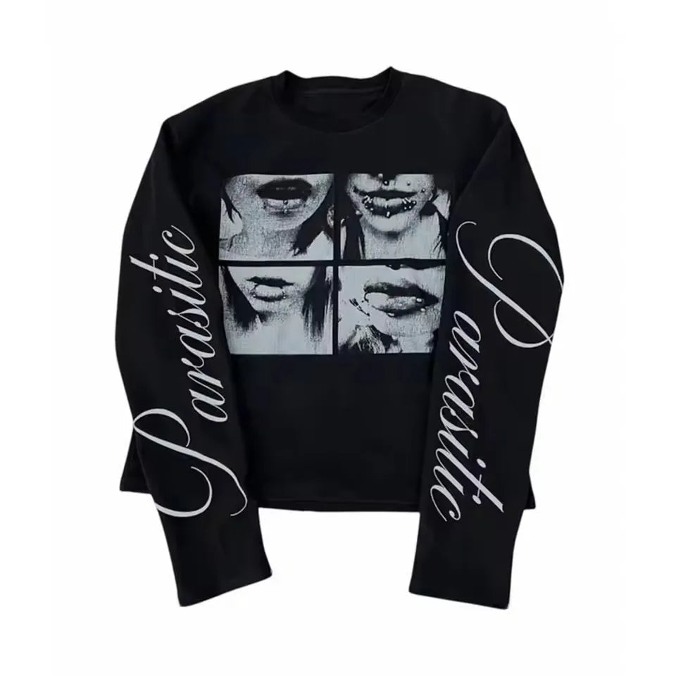 Y2K Retro Millennium Letter Print Unisex Long Sleeve T-Shirt