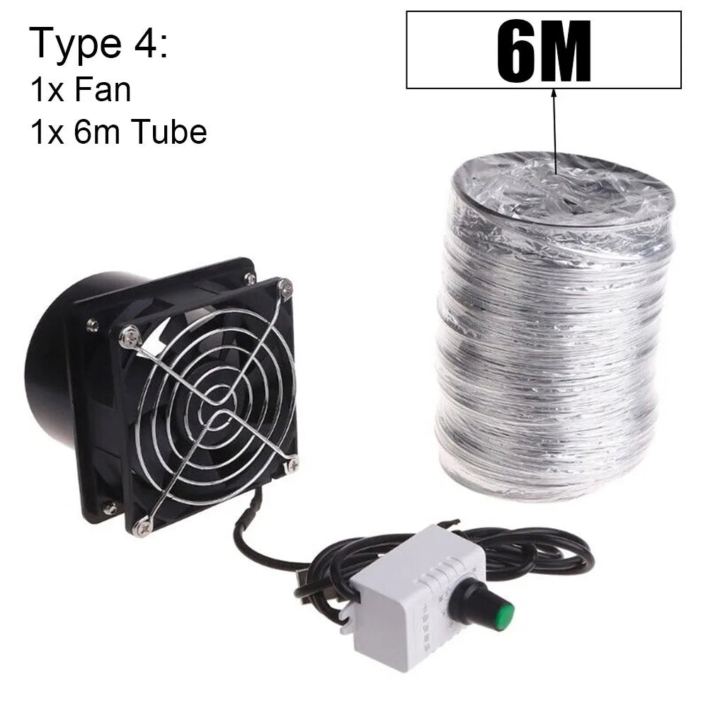 USB Adjustable Speed Exhaust Fan & Fume Absorber with Duct