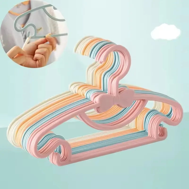 Baby & Kids Plastic Clothes Hangers – Set of 5/10/20 Pcs