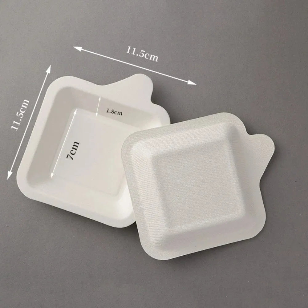 50-Pack Disposable Square Paper Plates | Eco-Friendly Party