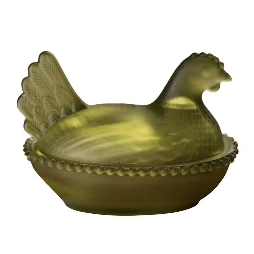 Chicken Shaped Candy Dish with Lid – Hen on Nest Decor